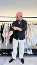 Linen shirt black