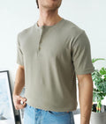 Henley t-shirt Matcha