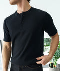 Henley t-shirt Black
