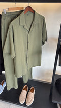 Matching Set linen green